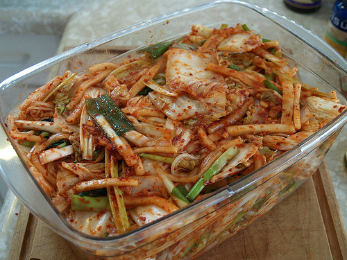 Making kimchi