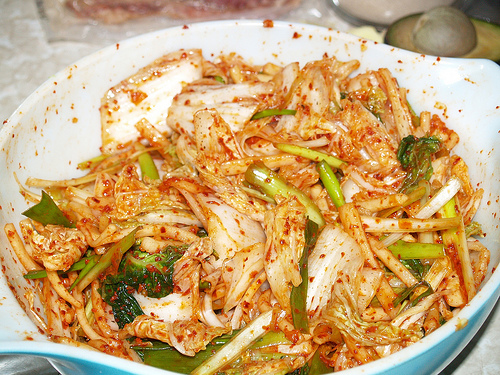 Making kimchi