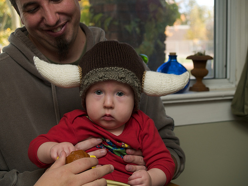 Mr. C's new viking hat