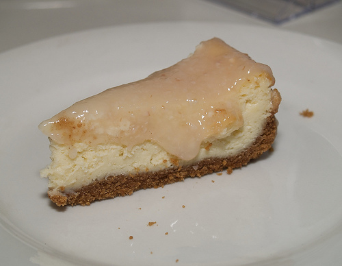 Cheesecake with Lychee Sauce