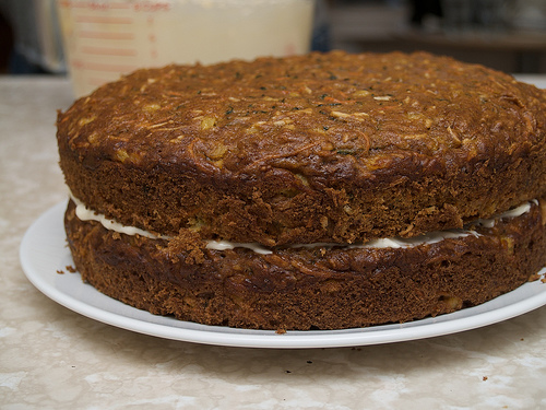 Carrot cake pre-frosting My version of Dufflet's carrot cake