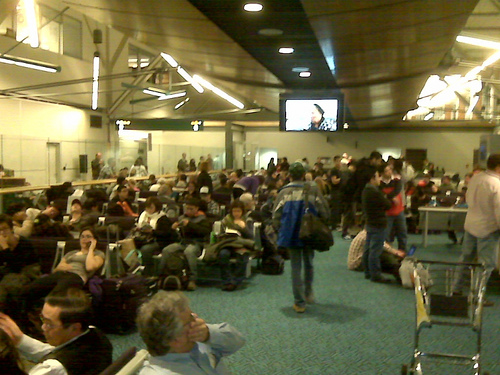 Gate 50-51 at YVR, around midnight on January 4 Gate 50-51, YVR, around midnight, Jan 4