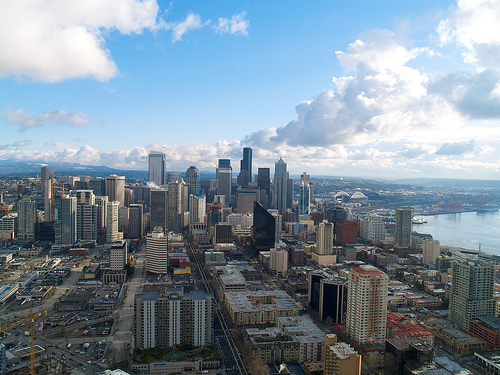 Seattle downtown, from the Space Needle View from the Space Needle