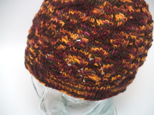 Detail of the leaf lace pattern Foliage hat