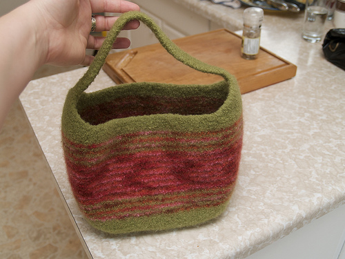 Felted not-so-tote Felted tote for Larissa