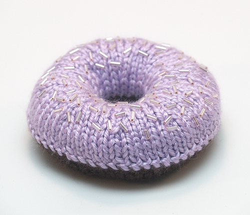 Knitted donut Donut with sprinkles