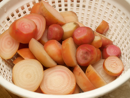 Cooked chioggias Cooked Chioggia Beets