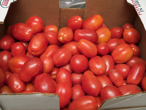 Half bushel of roma tomatoes Canning tomatoes
