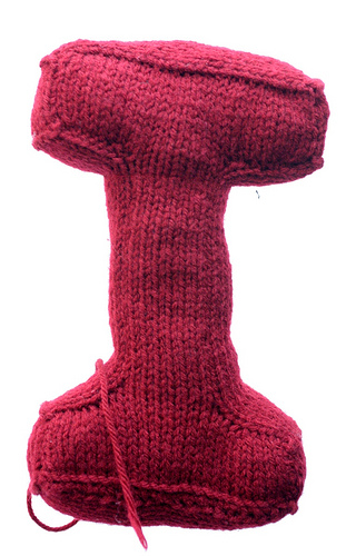 My knitted letter "I" Knitted Letter
