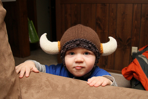 Magoo in his new viking hat Viking Magoo