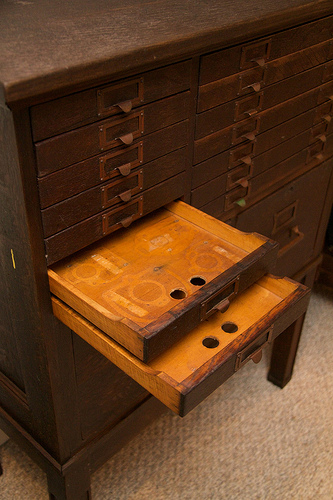 Formerly used to hold tractor parts Finished Cabinet