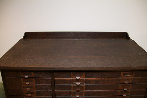 Sloped top shelf, with pencil rest Finished Cabinet