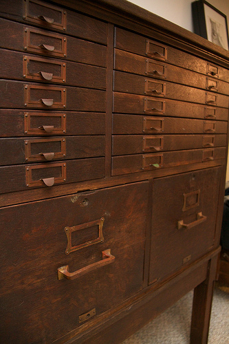 Many little drawers Finished Cabinet