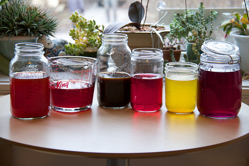 Dyes, all ready to go Natural Dyes for Easter Eggs