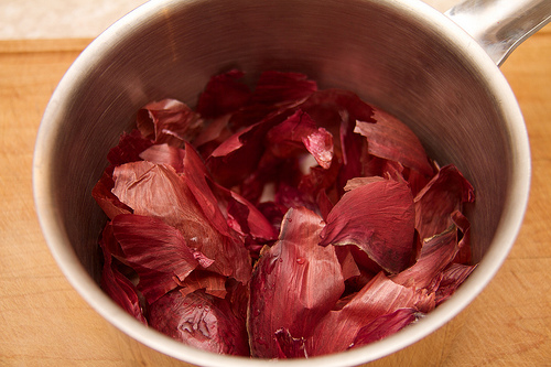 Red onion skins Natural Dyes for Easter Eggs