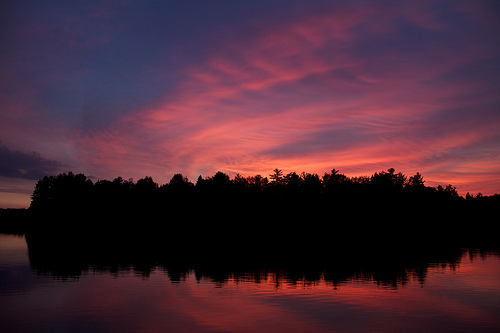 Seriously. Can you get any better than this? Sunset at the cottage