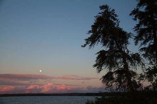 Moonrise on Caribou Bay Wabakimi 2010