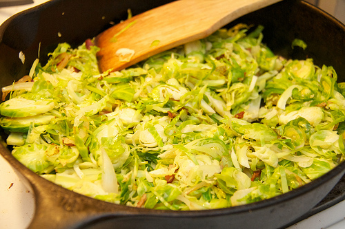 Brussels Sprouts with Bacon and Cheese