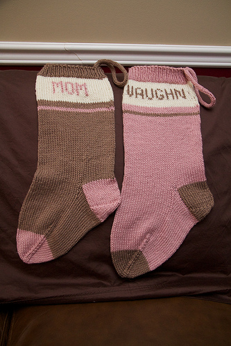 Mom and daughter stockings