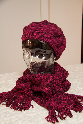 Beret and scarf for Grama