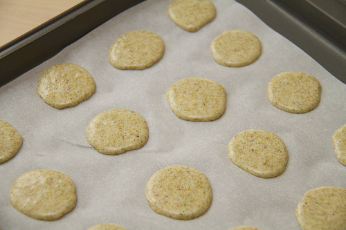 The meringue batter, setting