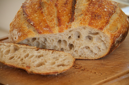 Beautiful crumb, with evenly distributed holes