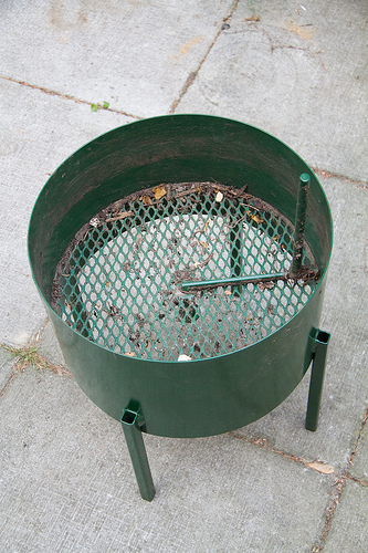 Crank-style compost sifter made by my Dad