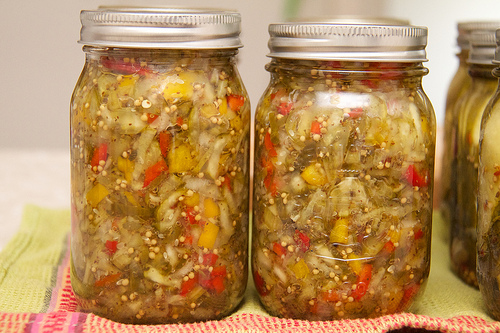 Homemade cucumber relish