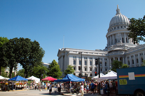 Farmers' Market around the capitol building Farmers' Market around the capitol building