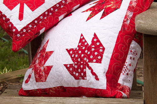 Maple Leaf Pillow detail