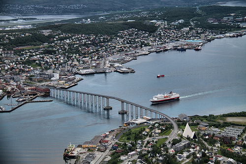 The Hurtigruten in Tromsø, Norway
