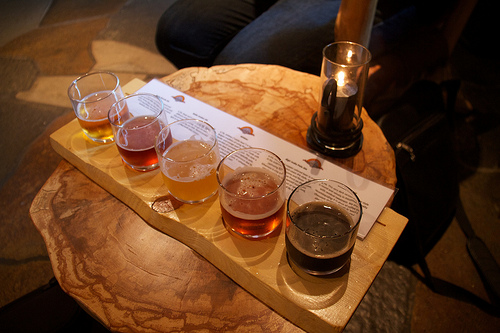 Ægir Brewery beer flight