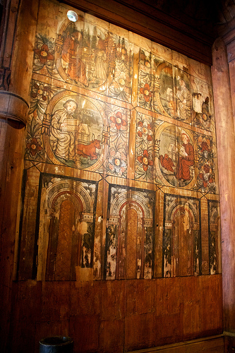 Inside the Stave Church