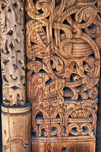 Carvings around the entrance to the church Carvings around the entrance to the church