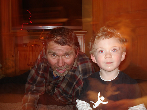 My nephew and his Grampa Dad & Magoo