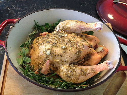 Prepping Home Grown Chicken for Roasting