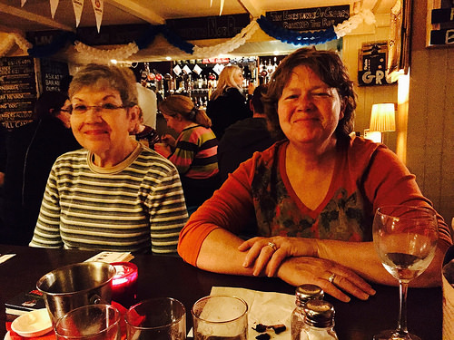 Aunt Beth and Mom in Galway, Ireland