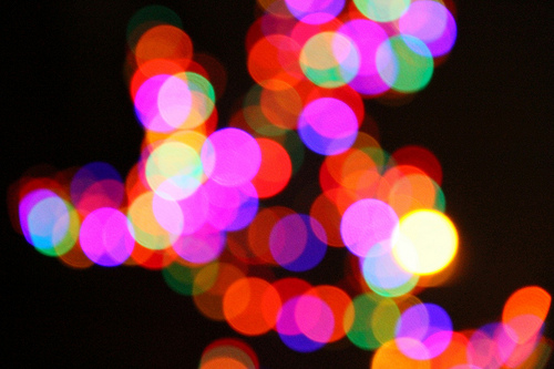 Christmas light bokeh